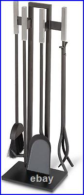 18041 Modern Fireplace Tool Set, 31 H, 24 Lb, Matte Black