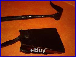 2-Pc. WROUGHT IRON FIREPLACE Tools HAND-FORGED Stove Set Fire Poker & Shovel