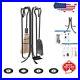 22-Inch Traditional Iron Fireplace Tool Set Complete with Stand and Tools