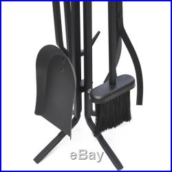 27'' Black 5 piece Wrought Iron Set Fireplace Tools Kit Accessories US FAST SHIP