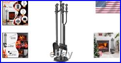 31-Inch Fireplace Tool Set with Sturdy Base Includes Tong, Shovel, & More