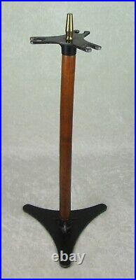 4 Piece Seymour Fireplace Tools Vintage Mid Century Danish Modern Metal Walnut