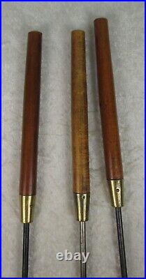 4 Piece Seymour Fireplace Tools Vintage Mid Century Danish Modern Metal Walnut