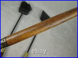 4 Piece Seymour Fireplace Tools Vintage Mid Century Danish Modern Metal Walnut