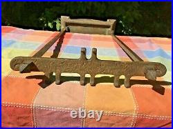 5 Piece Antique Cahill Fireplace Hearth Tool Set Mission Arts and Crafts Bronze