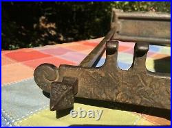 5 Piece Antique Cahill Fireplace Hearth Tool Set Mission Arts and Crafts Bronze