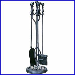 5 Piece Black Fireplace Tool Set F-1625