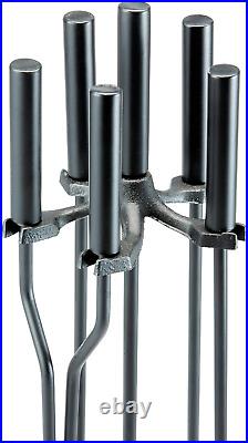 5-Piece Black Fireplace Tools Set (F-1070)