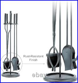 5-Piece Black Fireplace Tools Set (F-1070)