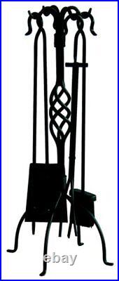 5 Piece Black Wrought Iron Toolset