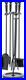 5-Piece Brushed Black Finish Fireplace Tools Set Includes Stand, Poker, Shovel
