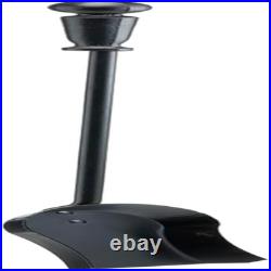 5-Piece Brushed Black Finish Fireplace Tools Set Includes Stand, Poker, Shovel