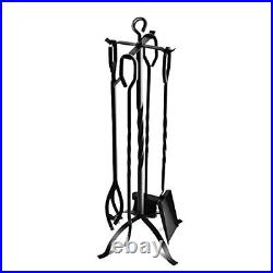 5-Piece Fireplace Tools Set 31'' Heavy Duty Wrought Iron Fire Place Toolset w