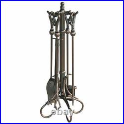 5 Piece Venetian Bronze Fireplace Tool Set F-1657