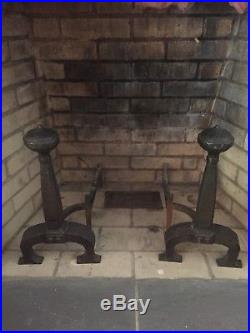 8-Piece Arts & Crafts Hammered Iron Fireplace Set with Screen, Tools, Andirons