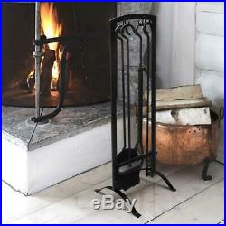 ART TO REAL Fireplace Tools Sets Black Wrought Iron Fireset Fire Pit Type 2