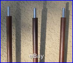 Alessandro Albrizzi RARE Wall Hung Brazilian Rosewood Chrome MCM Fireplace Tools