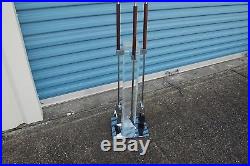 Alessandro Albrizzi Vintage Mid Century Lucite and Chrome Fireplace Tool Set