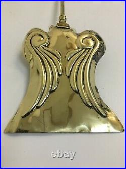 Antique Art Nouveau Brass Companion Set Fireplace Tools Shovel Tongs Poker QP303