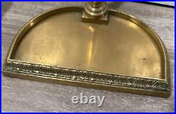 Antique French Louis XVI Style Urn Flame Brass Bronze Fireplace Tools