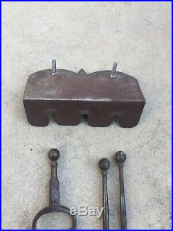Antique Wall Mounted fireplace tool set