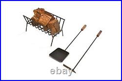 Argentine Iron Grill Set Asado Parrilla Argentina Brazier + BBQ Fireplace Tools