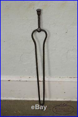 Arts & Crafts Antique Set of Hammered Iron Fireplace Tools