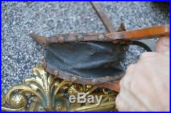 BRONZE Cast Brass Fireplace Complete Set Includes All Tending Tool Free Standing