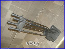 Black 5 Piece 31-1/2 Tall Wrought Iron Tool Set Fireplace Tool Set