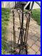 Blacksmith Hand Forged Fireplace Tools Primitive 4 Piece Set + Stand
