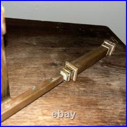Brass 5 Piece Fireplace Tools And Stand MCM Cottagecore (as-is)