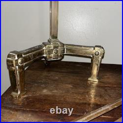 Brass 5 Piece Fireplace Tools And Stand MCM Cottagecore (as-is)