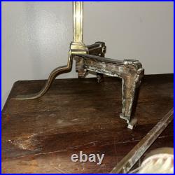 Brass 5 Piece Fireplace Tools And Stand MCM Cottagecore (as-is)