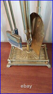 Brass Fireplace Five Piece Tool Set Pineapple Tops Decorative Crafts Inc 2907