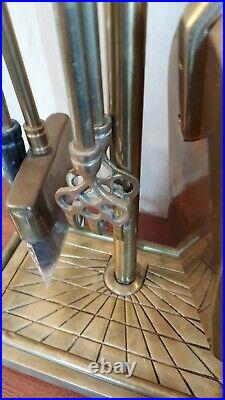 Brass Fireplace Five Piece Tool Set Pineapple Tops Decorative Crafts Inc 2907