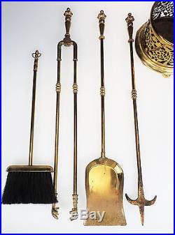 Brass Fireplace Tools Set