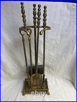 Brass Fireplace Tools Set Vintage See Listing