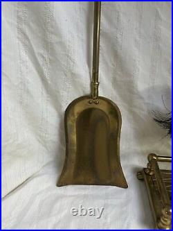 Brass Fireplace Tools Set Vintage See Listing