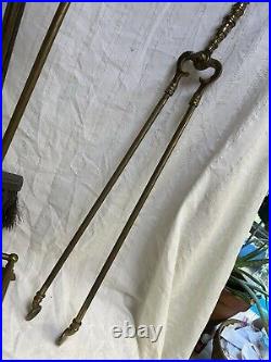 Brass Fireplace Tools Set Vintage See Listing