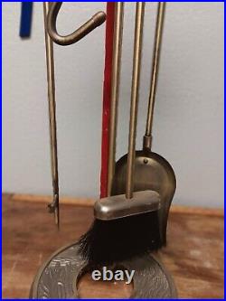 Brass Horse Head Fireplace Tool Set