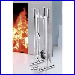 Calore 4 Piece Stainless Steel Fireplace Tool Set
