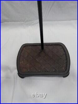 Cast Iron 3 Piece Fire Place Tool Set With Stand VTG