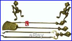 Chippendale Claw Ball Companion Fire Place Tools Andiron Stand Set Lge 68cm/26