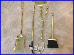 Complete Fireplace Set, Gold Chrome, Contemporary, Tools, Hearth, Screen & Boot