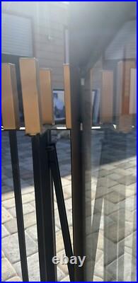 Custom Modern Fireplace Tool Set With Screen