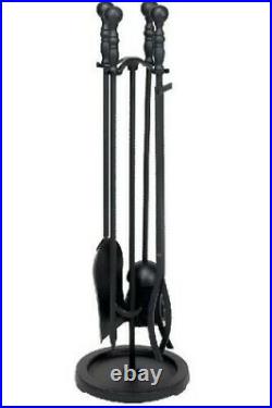 Dagan AHF110 Fireplace Tool Set, Black 5 Piece