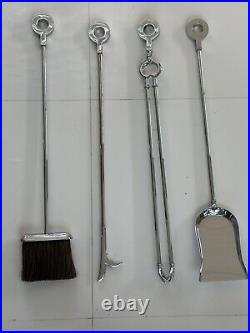 Danny Alessandro fireplace tool set. Nickel Chrome