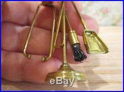 Dollhouse Miniatures 5 PC Set Of Brass Fireplace Tools By Alec Rothwell
