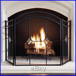 Elegant 5 Piece Steel Fireplace Tool Set & Fireplace Screen