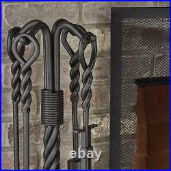 F-1179, Olde World Iron Swirl Fireplace Tools Set